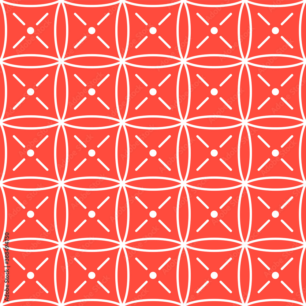 Japanese Geometric Embroidery Vector Seamless Pattern