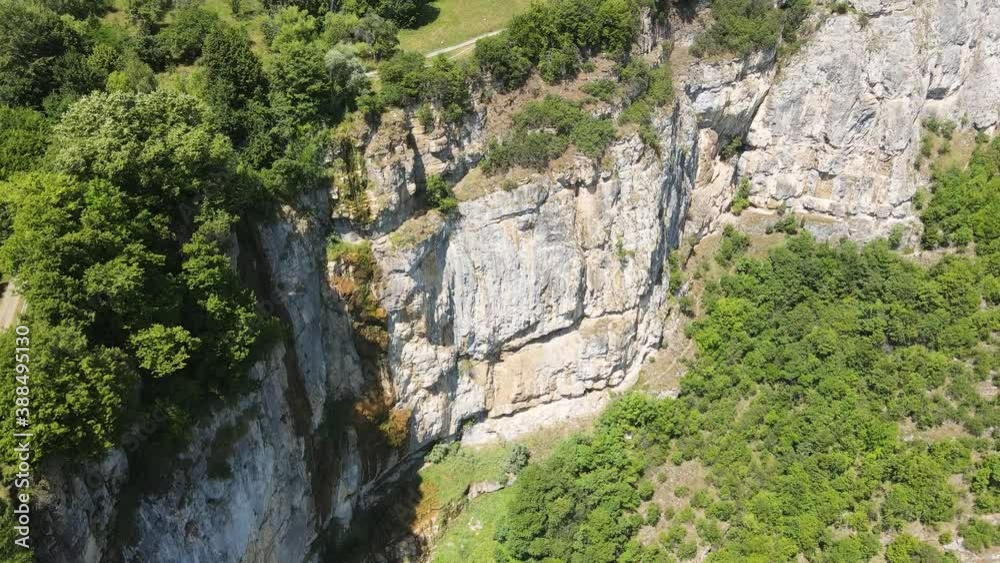 Aerial view of Skaklya Waterfall near village of Zasele, Balkan Mountains, Bulgaria
Aerial view of Skaklya Waterfall near village of Zasele, Balkan Mountains, Bulgaria