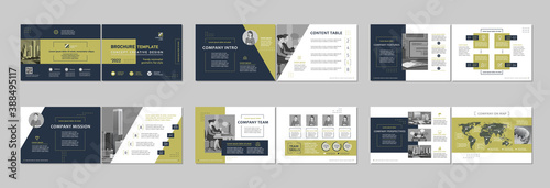 Brochure creative design. Multipurpose template, include cover, back and inside pages. Trendy minimalist flat geometric design. Vertical a4 format.