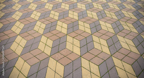 closeup marble patterned mathematics on floor.