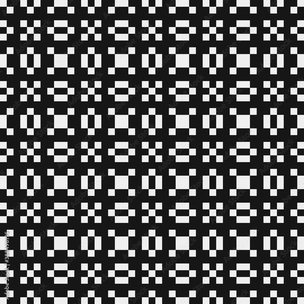 Fototapeta premium Abstract Cross Pattern Dots Logo generative computational art illustration