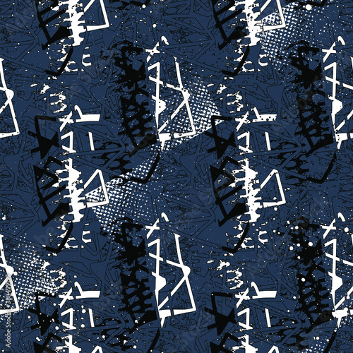 Urban hand drawn seamless abstract colorful pattern for your creative design