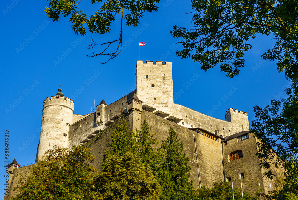 Fototapeta premium famous old town of Salzburg in Austria