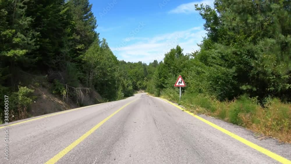 Point of View driving on country route, travel concept dashcam POV in Kastamonu, Turkey Point of View driving on country route, travel concept dashcam POV in Kastamonu, Turkey