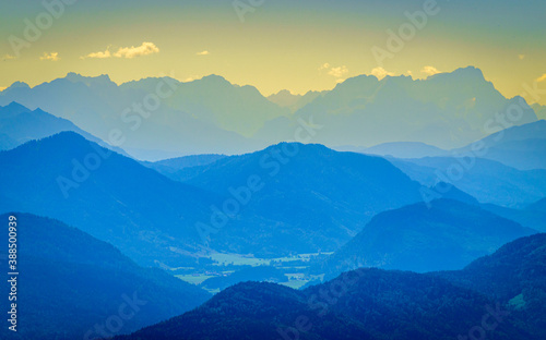 view from the Fockenstein mountain in bavaria © fottoo