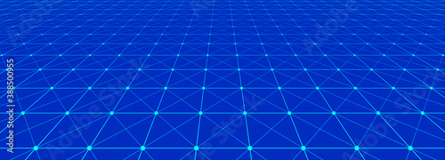 Vector perspective grid. Detailed lines forming an abstract background