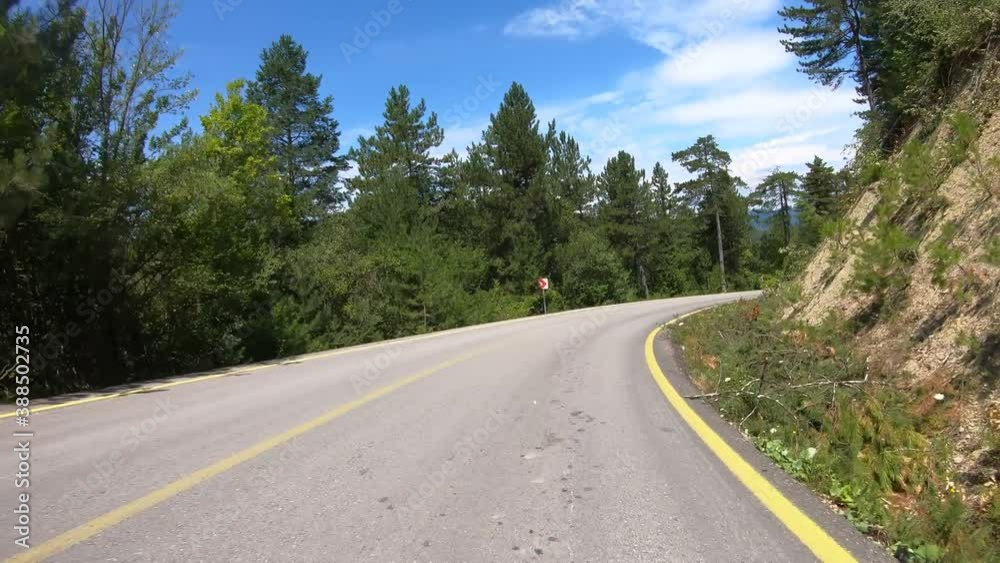 Point of View driving on country route, travel concept dashcam POV in Kastamonu, Turkey Point of View driving on country route, travel concept dashcam POV in Kastamonu, Turkey