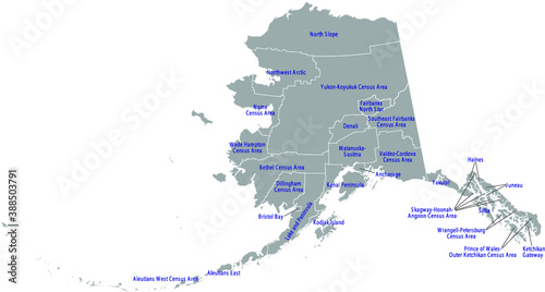 Alaska counties map photo
