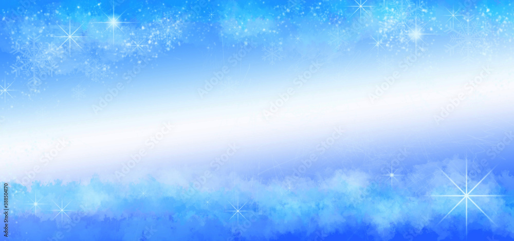 Magical Christmas background with snowflakes and stars Magical Christmas background with snowflakes and stars