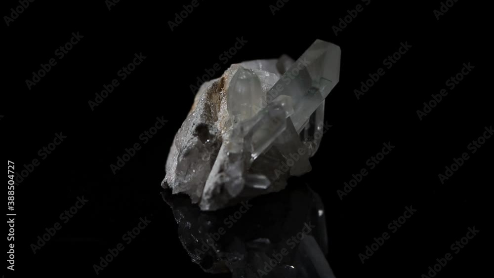 A quartz mineral sample showing structure and growth. A quartz mineral sample showing structure and growth.