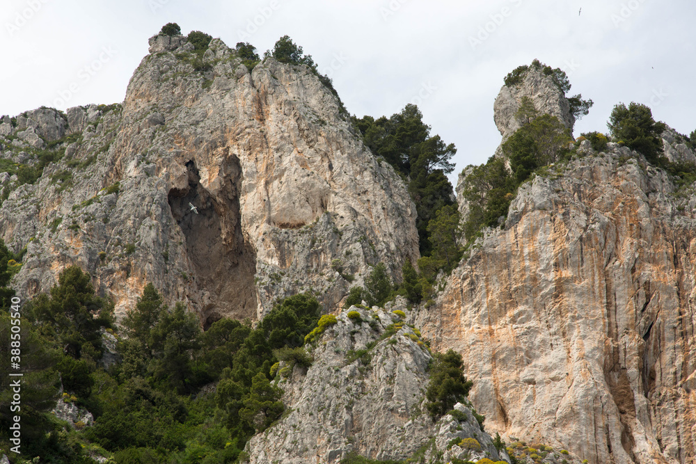 View of capri island coast