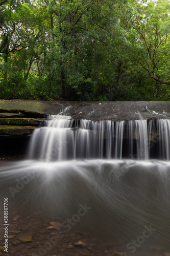 Close-up view of Terry's Creek waterfall, Sydney, Australia.