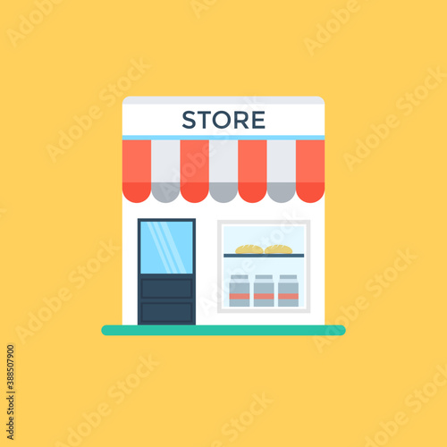 
A marketplace shop building 
