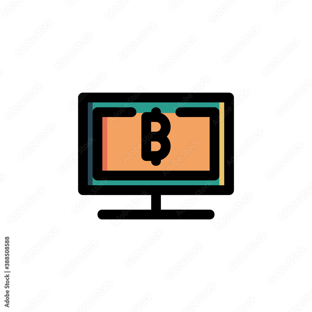 Bitcoin, Cryptocurrency, Computer, Desktop Icon. Business Icon Set Vector Logo Symbol.
Bitcoin, Cryptocurrency, Computer, Desktop Icon. Business Icon Set Vector Logo Symbol.