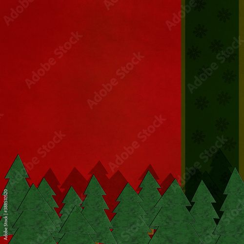Red Christmas and New Year background