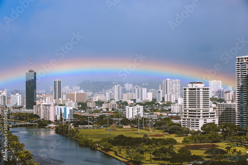  Rainbow in Honolulu, Oahu, Hawaii