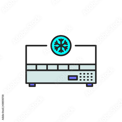 Freezer cold color line icon. Household equipment.