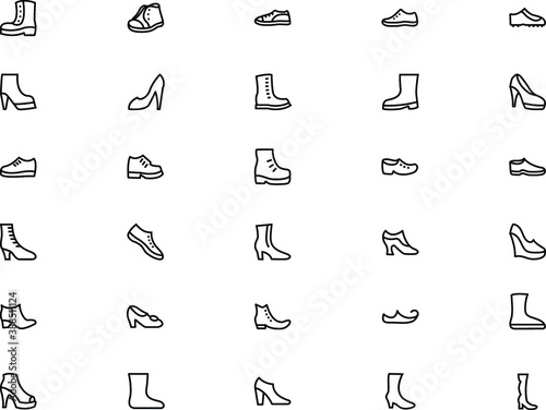 
Shoes Vector Line Icons 