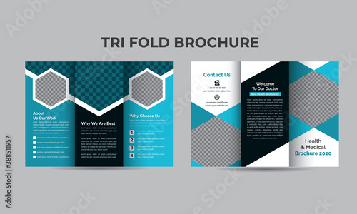 Medical Trifold Brochure Design For HospitalTemplate details: Easy Customization and Editable Full Vector Eps. File Size: A4 (210X297) 300 DPI resolutions