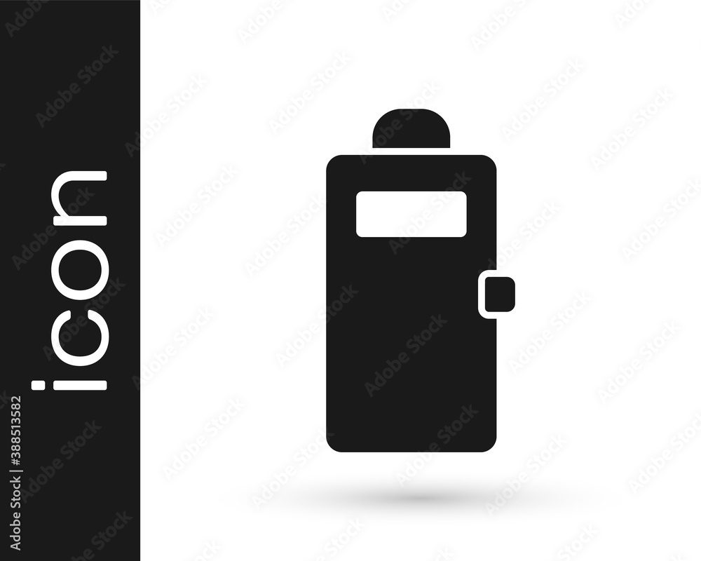 Black Police assault shield icon isolated on white background. Vector. Black Police assault shield icon isolated on white background. Vector.