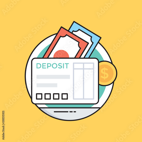 
Different modes of payment representation via cash deposit or debit cards
