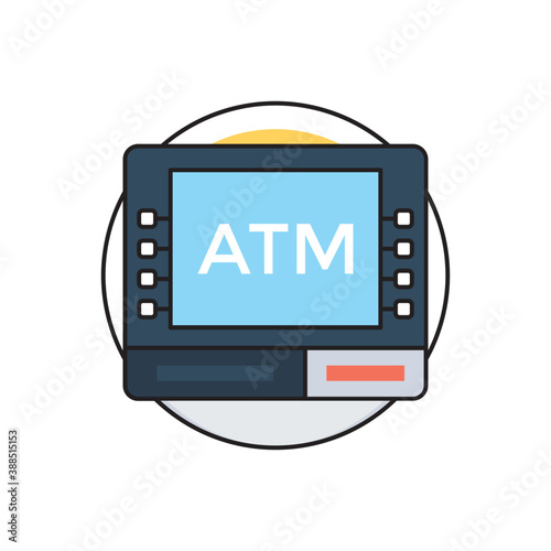 
A cash dispensing machine for online transactions, ATM 
