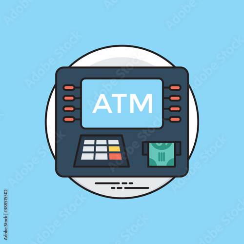 
A cash dispensing machine for online transactions, ATM 
