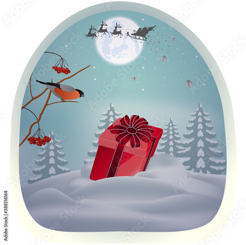 New year and Christmas holiday gift, С новым годом, Рождество