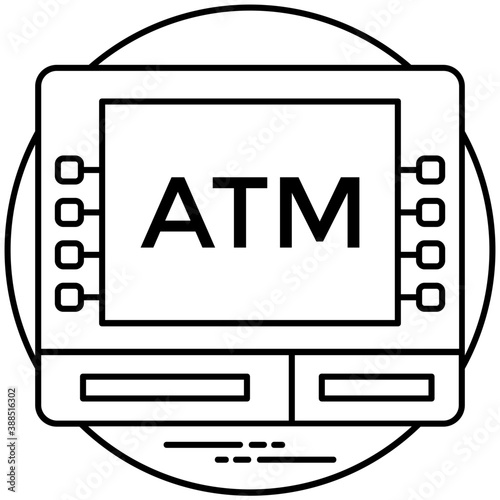 
A cash dispensing machine for online transactions, ATM 
