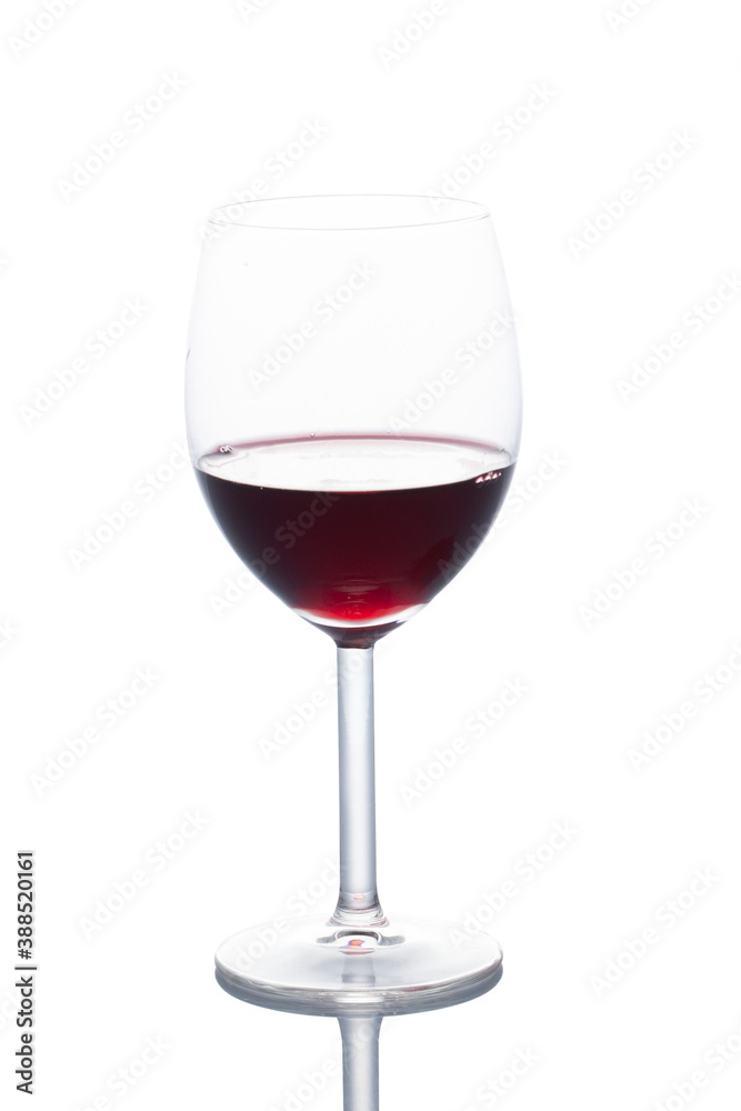 red wineglass isolated on white background with clipping path and copy space for your text red wineglass isolated on white background with clipping path and copy space for your text