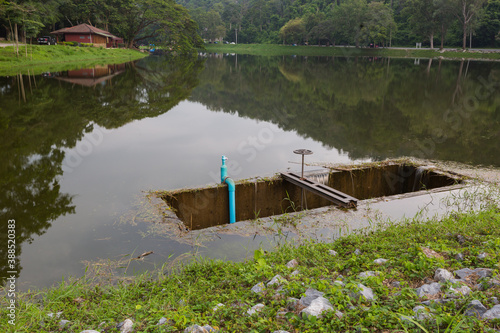 Khao Ruak Reservoir at Namtok Samlan National Park in Saraburi Thailand.Selective focus photo