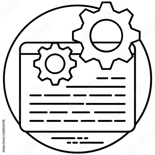 
Searching lens, gear, and cloud in an icon depicting search engine optimization 
