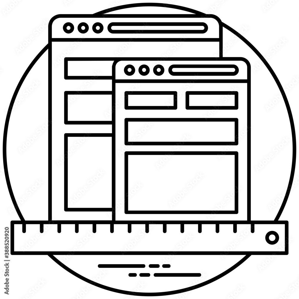 
Two computer screens with coding and hypertext 
