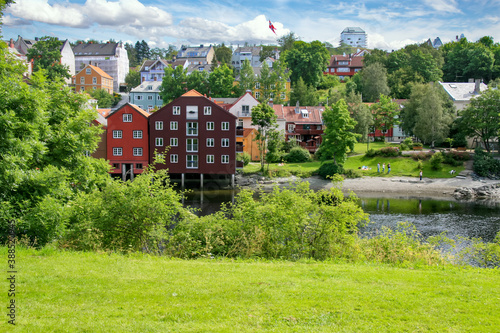 Old part of Trondheim city