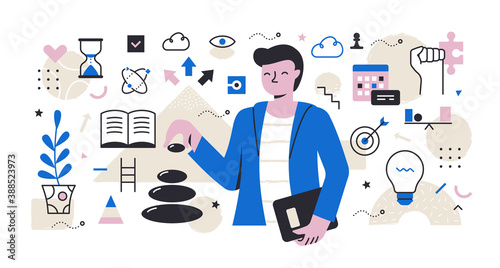 Personal Growth & Self Development Abstract Illustration