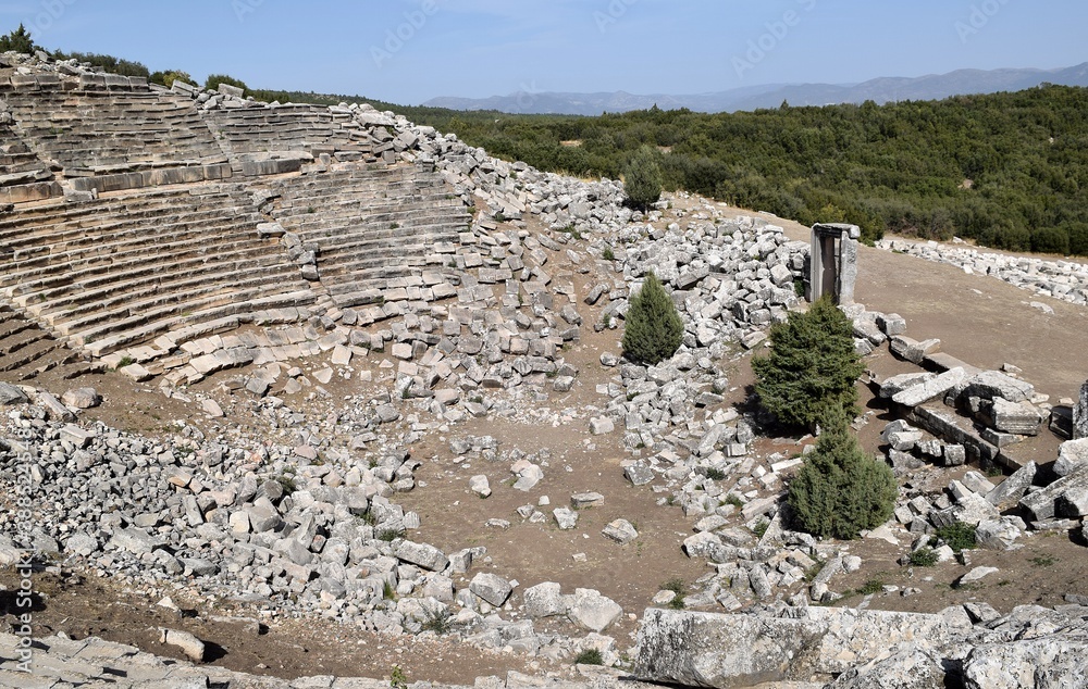 Ancient Roman theater of the ancient city of Kibira. Turkey.