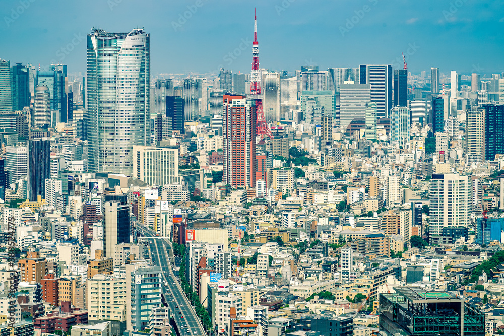 Fototapeta premium 渋谷スカイから見える東京の街並み