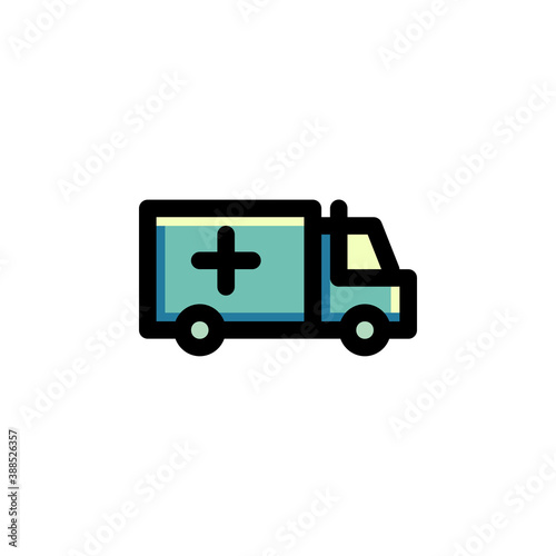Wallpaper Mural Icon Logo Vector Illustration. Emergency Ambulance Hospital. Outline Style.
 Torontodigital.ca