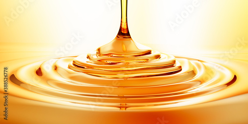 Fließendes goldenes Öl oder Honig
