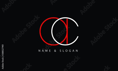 AC, CA, A, C abstract letters logo monogram