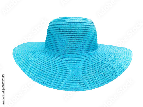 Summer beach hat isolated on white background