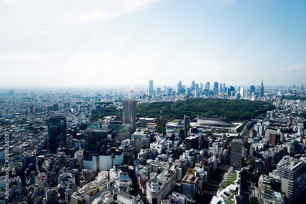 渋谷スカイから見える東京の街並み