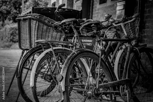 Vintage bikes in monochrome