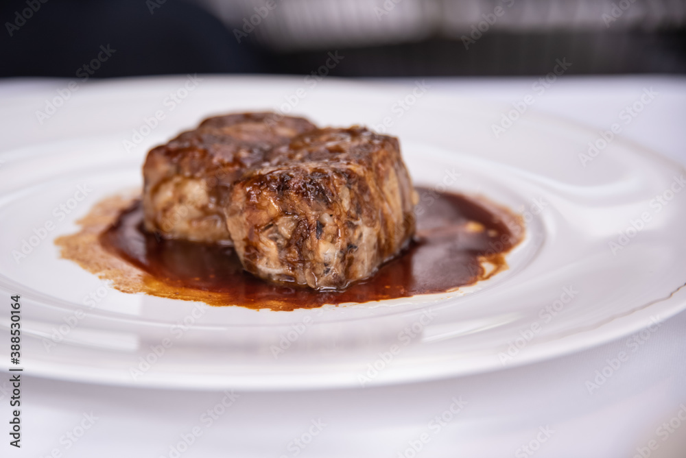 Japanese wagyu beef ribs prepared in wine sauce delicious specialty Japanese wagyu beef ribs prepared in wine sauce delicious specialty