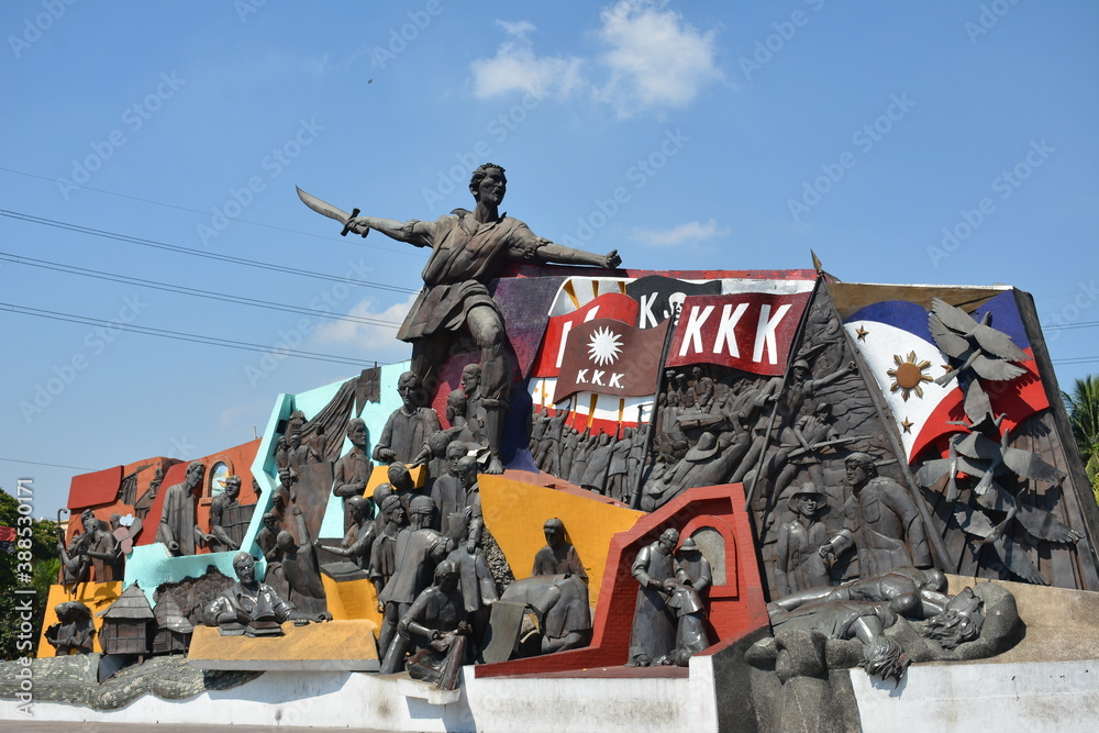 Andres Bonifacio shrine monument in Manila, Philippines Stock Photo ...