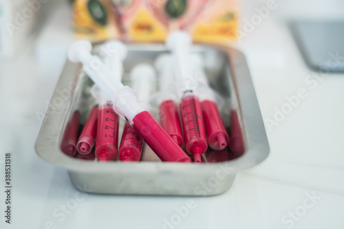 hialuronic acid syringe cosmetology photo