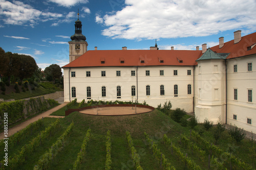 Jesuit College (Jezuitska kolej) in vicinity of St. Barbara's Cathedral (Chram svate Barbory) in Kutna Hora, Czech Republic