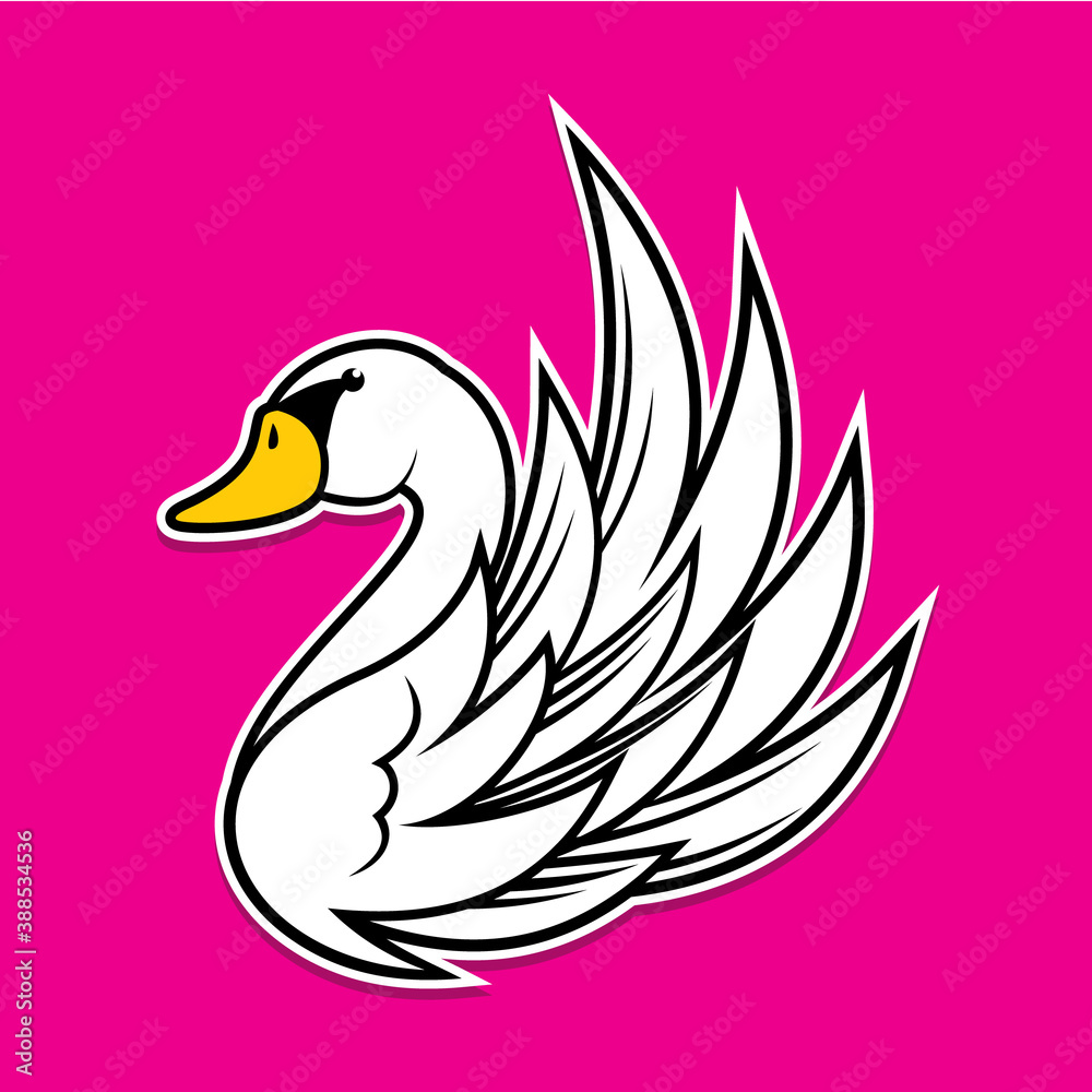 Obraz premium Vector logo, badge, symbol, icon template design with Wing Theme 