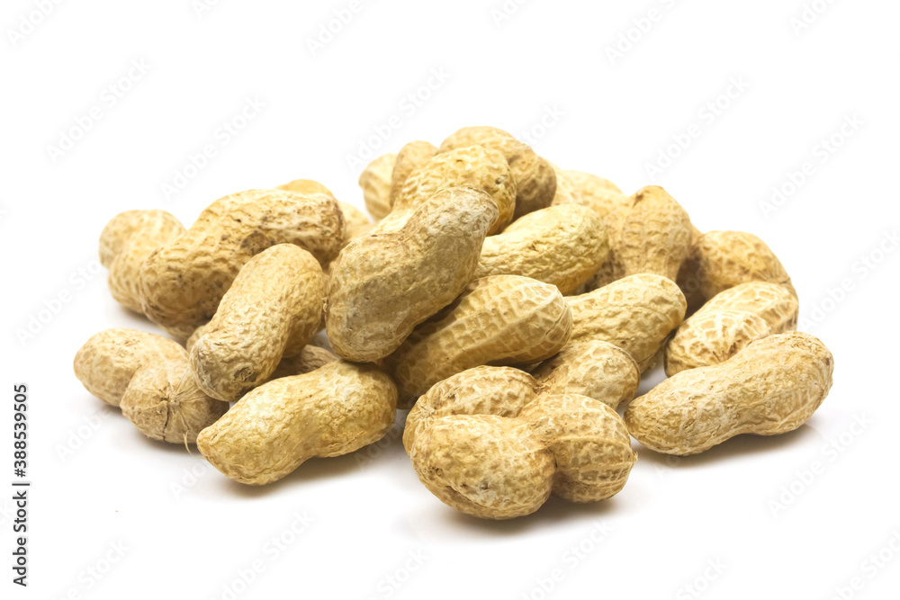 Peanuts or Groundnut pile isolated on white background. Peanuts or Groundnut pile isolated on white background.