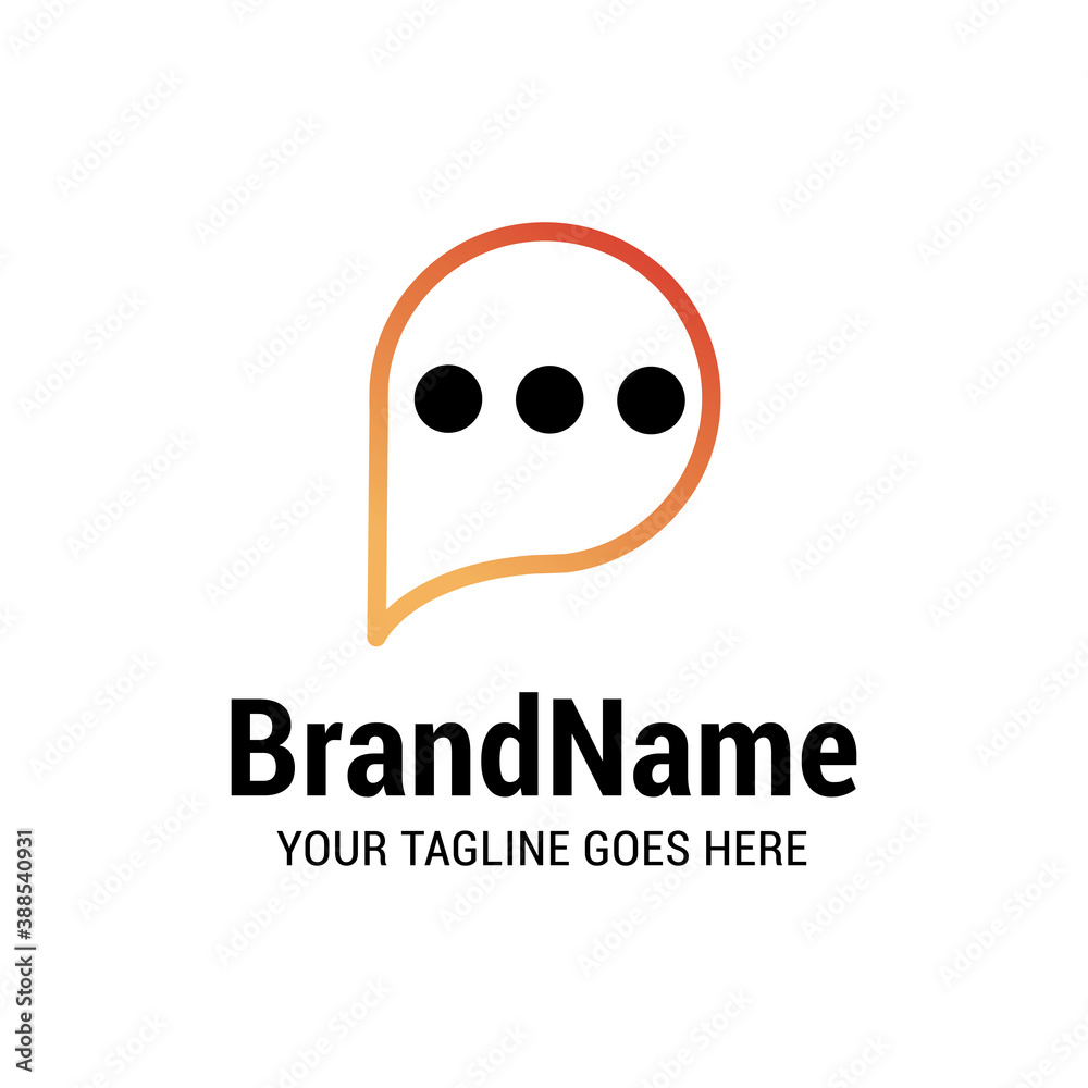 chat bubble logo icon vector template. chat bubble logo icon vector template.
